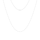 1mm Sterling Silver Twisted Link Rope Chain - Lencia & Morgan